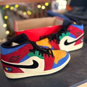 Jordan 1 Mid SE Fearless Blue the Great M8.5/W10